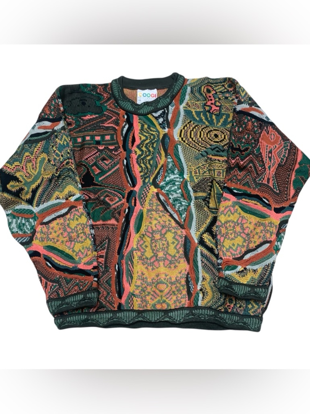 COOGI Men's Multicolor Crewneck Sweater - rare coogi outback design